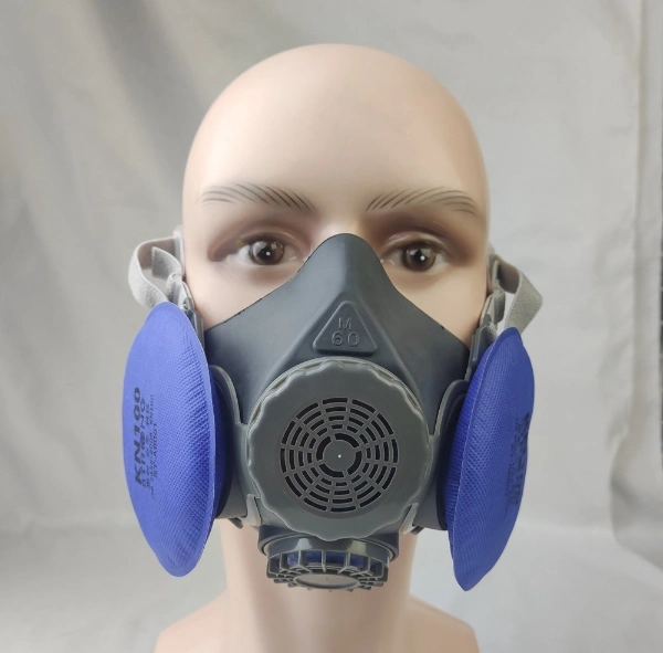 Respirator Mask, Half Facepiece Gas Mask Reusable Professional Breathing Protection Against Dust, Chemicals, Pesticide and Organic Vapors, Respirator