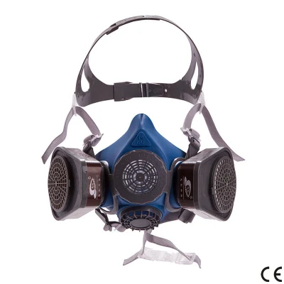 Respirator Mask, Half Facepiece Gas Mask Reusable Professional Breathing Protection Against Dust, Chemicals, Pesticide and Organic Vapors, Respirator